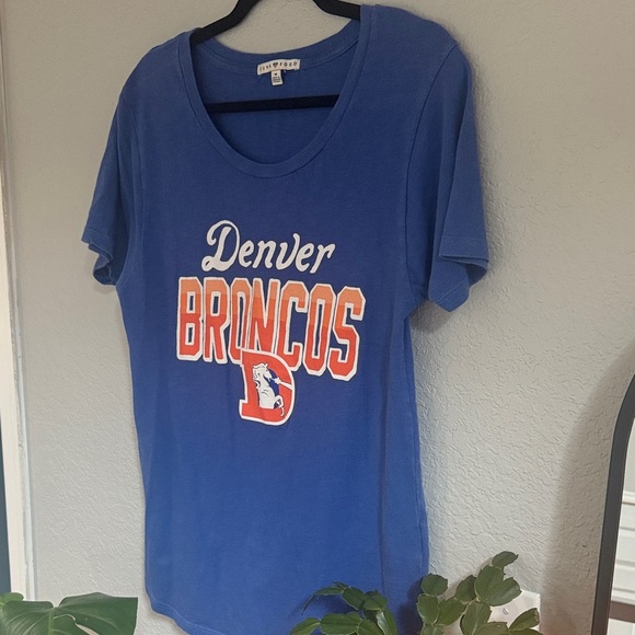 Junk Food Womens Top T-Shirt Denver Broncos Football Blue Orange Size Medium - Picture 7 of 12